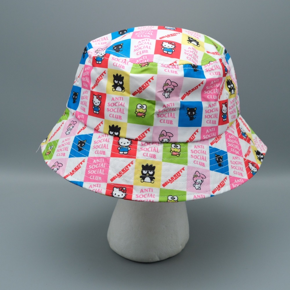 Anti Social Social Club Hello Kitty Bucket Hat OS Multi Color Sanrio Streetwear